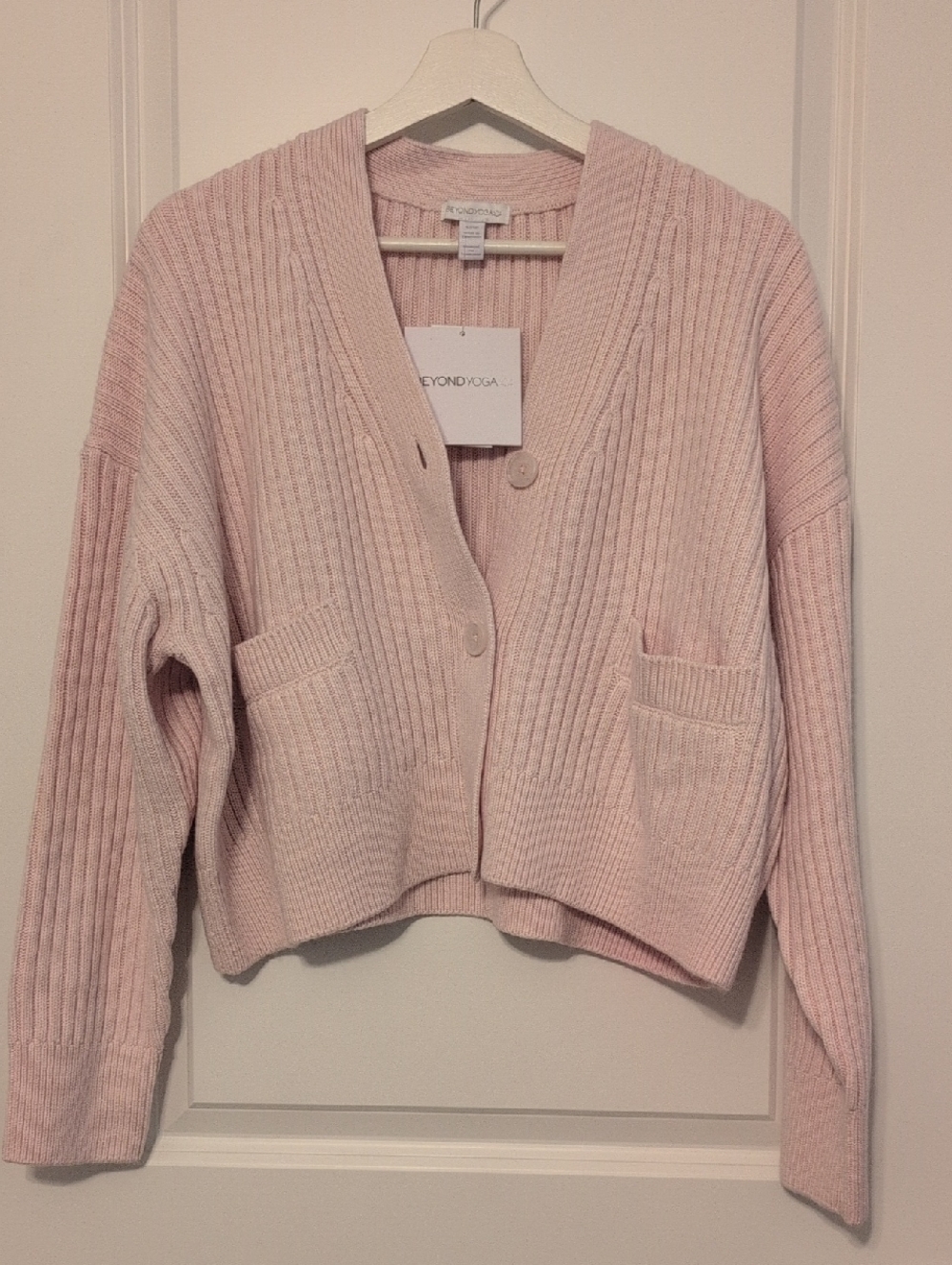 BEYOND YOGA Pink 🩷 Wool Blend Cardigan - Small - NWT